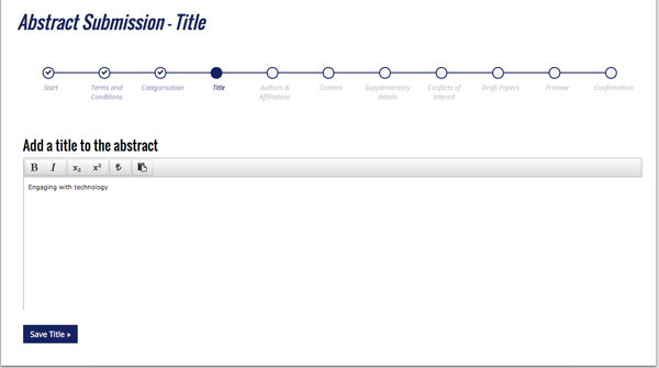 Submission Abstract title